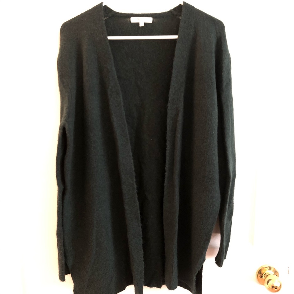 Madewell Open Front Cardigan Forest Green